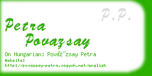 petra povazsay business card